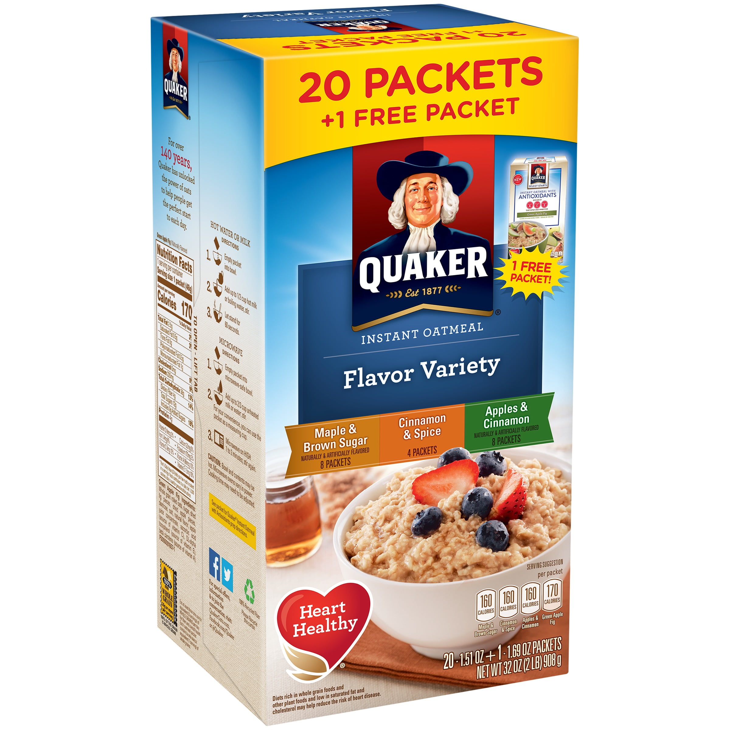 Quaker Flavor Variety Instant Oatmeal 201.51 oz. Packets