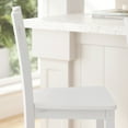 thumbnail image 4 of Merrick Lane Set of Two Classic Wooden Ladderback Bar Height Barstools with Solid Wood Seats in Antique White Wash, 4 of 13
