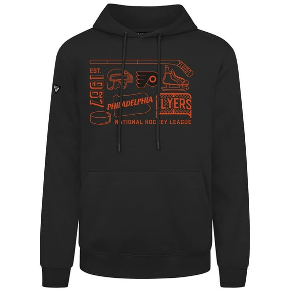 Men's Levelwear Black Philadelphia Flyers Podium Campaign Pullover Hoodie