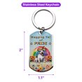 thumbnail image 5 of Wagging Tail Bull Terrier Celebrates Rainbow Pride Month LGBT LGBTQ+ Stainless Steel Keychain Bully Dog Lovers Gifts Idea Collar Charm Tag Keyring - 01003, 5 of 5