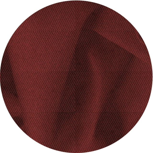 Ahgly Company Tapis de Zone Rond Lavable en Machine Intérieur Transitionnel Rouge Nuit, 6 Pieds Rond