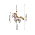 thumbnail image 3 of NewYear Beautiful Ponies Ornament ChineseStyle Car Accessory Tassel-Decorated Plushy Pendant Year Of The Horses Gift, 3 of 6