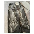 thumbnail image 3 of Women's High-Waisted Printed Baggy Wide Leg Trousers Loose Fit Non-Stretch, 3 of 10