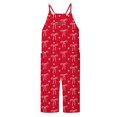 thumbnail image 5 of HXWCHs Girls' floral palazzo pants Romper With Bow Print Loose Fit Comfortable Playwear Stylish Pocket Design Soft Breathable Fabric Red 13-14Years, 5 of 6