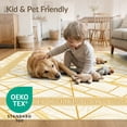 thumbnail image 4 of ODIKA 9'x12' Washable Area Rug Non-Shedding, Easy Care Abstract Key Asymmetrical Sweeps Negative Balance Layout Designer for Master Suite, California King, Under Bed, 4 of 7