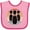 Pink and Fuchsia, variant on Inktastic Bowling Sunset for Bowler Silhouette Bowling Pins Boys or Girls Baby Bib