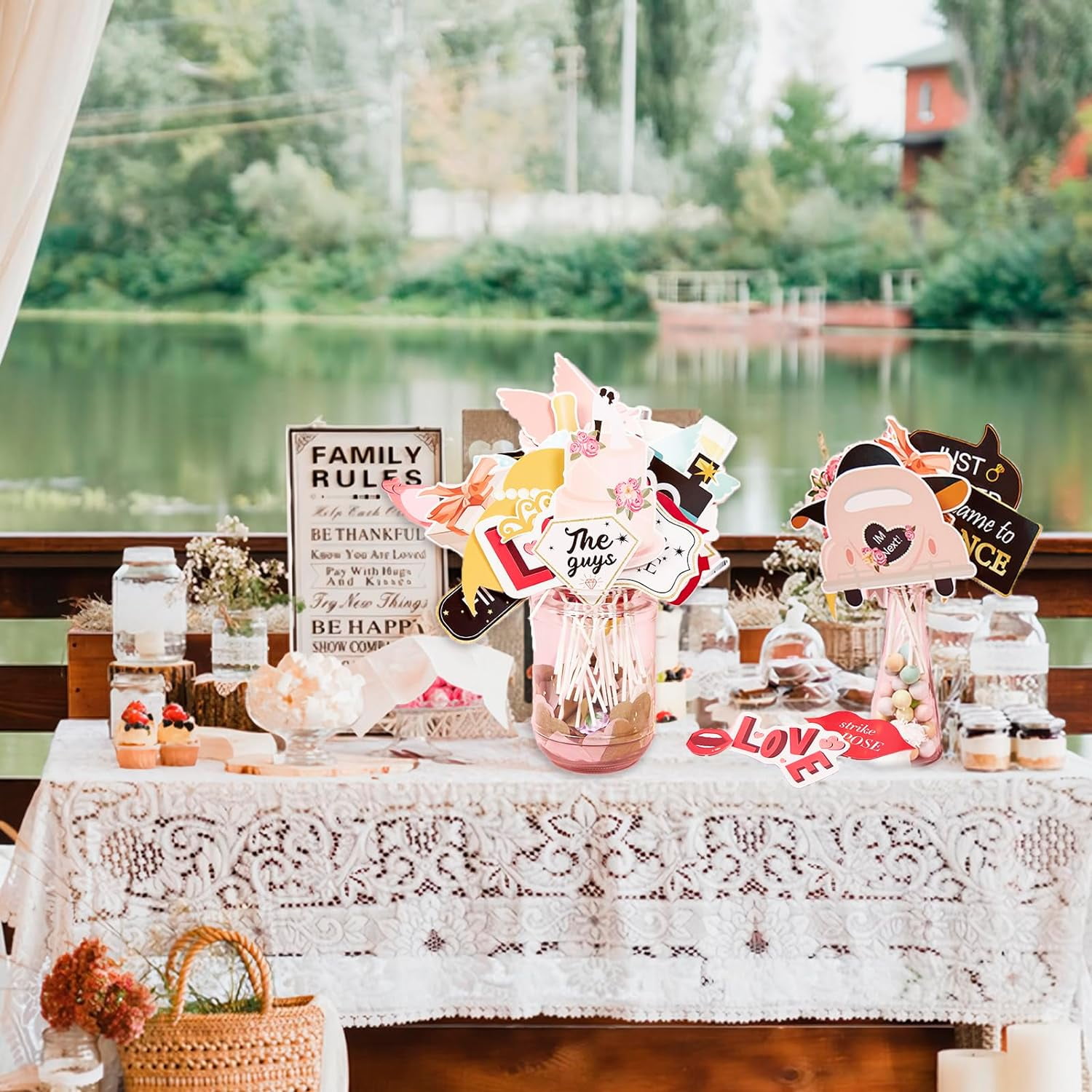52 Wedding Photobooth Props, Party Photobooth Props for Engagement