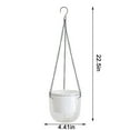 thumbnail image 3 of Hmgxay Transparent Hydroponic Plant Pot, Automatic Water-Absorbing Hanging Flower Planter, Self-Watering Potted Plant Container, Lightweight Indoor Greenery Water Reservoir(White), 3 of 7