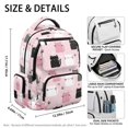 thumbnail image 5 of Chririnla Water Resistant Kids Backpack for School Travel, 600D Polyester Lightweight Book Bag, Pink Cat Paw Pattern, 5 of 10