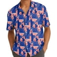 thumbnail image 5 of 4th of July American Flag Hawaiian Shirt For Men Independence Day Mens Hawaiian Shirts Short Sleeve Button Down Shirt Men, 5 of 7