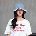 thumbnail image 3 of YooGuoGuo Ripped Frayed Brim Bucket Hats Distressed Washed Jean Fisherman Cap Packable Outdoor Travel Beach Sun Hats for Men Women, 3 of 7