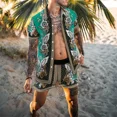 thumbnail image 2 of Conjunto Camisa Casual Para Hombre Conjunto Playa Hawaiana A, 2 of 8