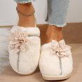 thumbnail image 5 of Vedolay Indoor Slippers Plush Slip On Slipper Flats Comfortable Casual Winter Shoes Beige,41, 5 of 5