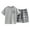 Gray, variant on ZACPNCV Boys Two Piece Sets Short Sleeve Tshirts and Drawstring Shorts With Pockets Summer Outfits Gray 14-16 Years