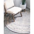 thumbnail image 1 of Unique Loom 3124817 6 x 6 Pi Aigen Salzburg Tapis Rond&44; Gris, 1 of 1