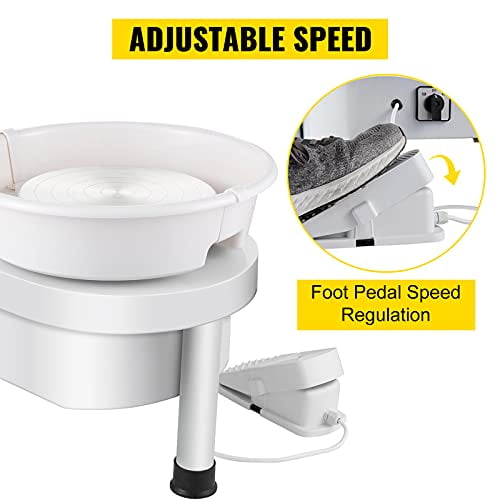 Mophorn Pottery Wheel 25CM Pottery Forming Machine 280W Electric Pottery  Wheel with Foot Pedal and Detachable Basin Easy Cleaning for Ceramics Clay  Art Craft DIY Clay 