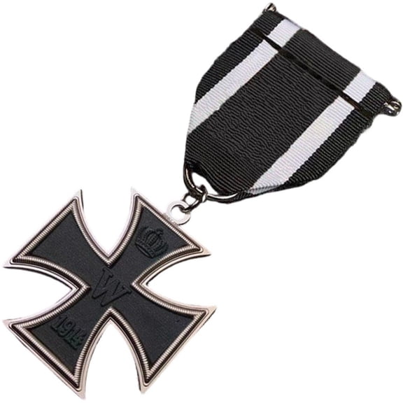Wiywef 1914 German Iron Cross Badge of Merit Brooch - WWI Commemorative Collection Pin, Vintage Military Medal Replica for History Enthusiasts