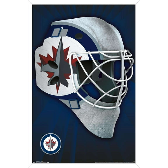 NHL Winnipeg Jets - Mask 16 Wall Poster, 14.725" x 22.375", Framed