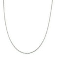 thumbnail image 1 of 925 Sterling Silver 2mm Elongated Open Link Chain 20 Inch, 1 of 5