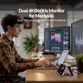 thumbnail image 4 of Estación de acoplamiento PULWTOP MacBook Dual 4K @60Hz Monitor 11 en 1, 4 of 9