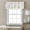 thumbnail image 3 of Modern Themed Valance Curtain Watercolor Polka Dot Colorful Bubble Cartoon Window Valances Rod Pocket Short Curtains Window Treatments for Kitchen Bedroom Bathroom Laundry 60" x 18", 3 of 9