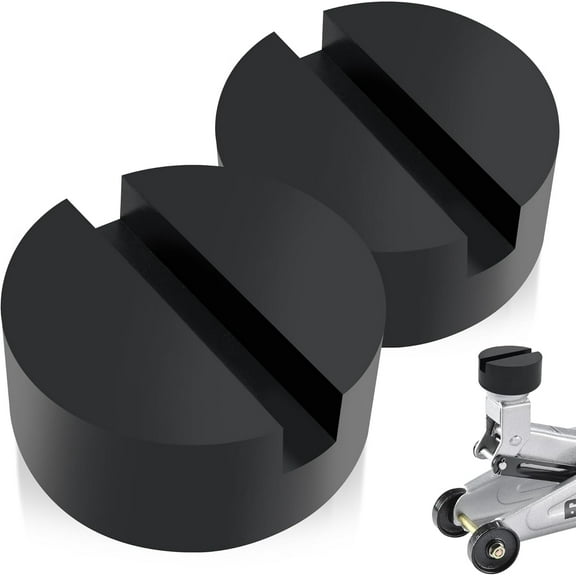 Floor Jack Rubber Pad, Universal Jack Pad Adapter, Pinch Weld Side Frame Rail Protector (2 Pack)