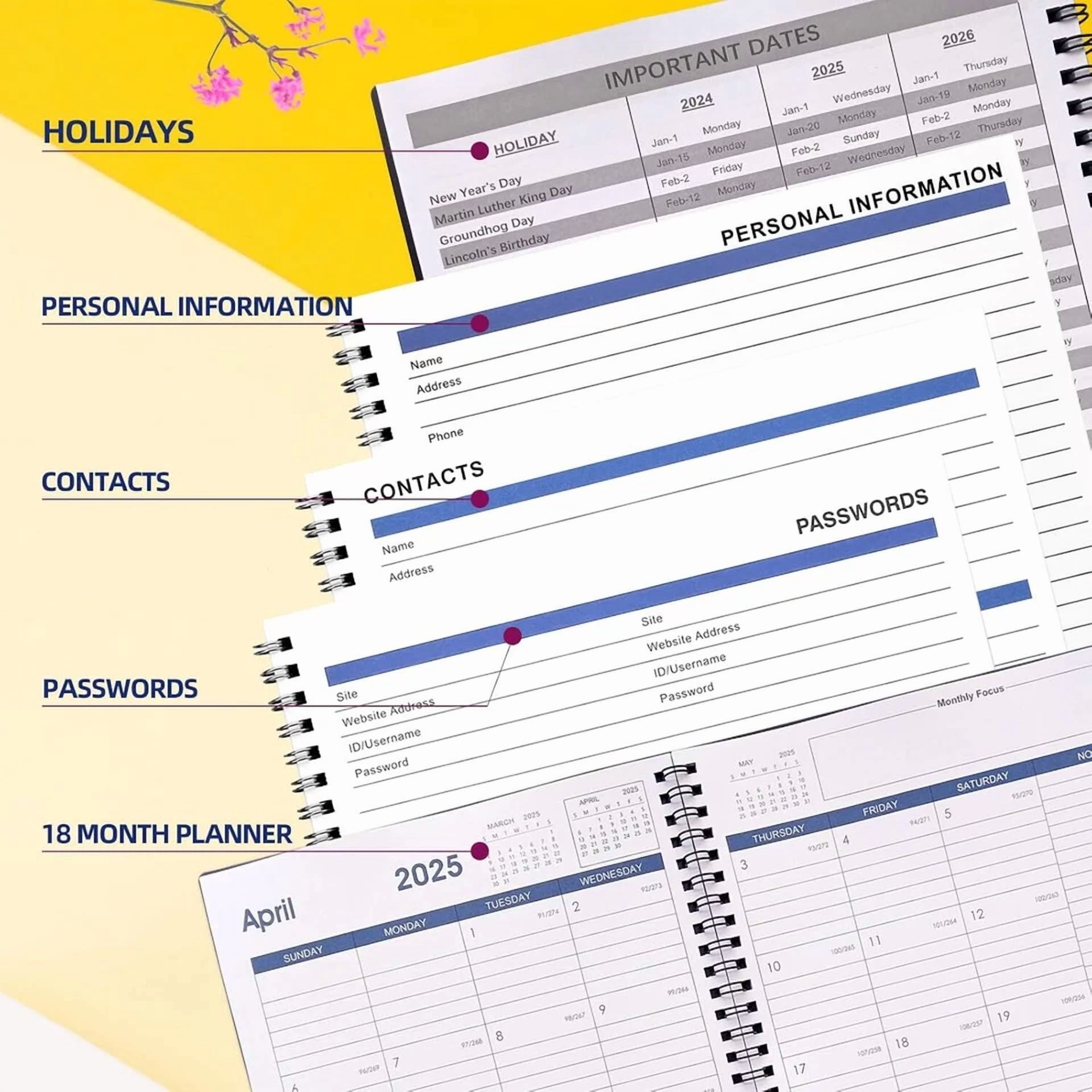 2024 Calendar Planner: July 2024-December 2025 Calendar Planner 2024-2025, 7.6"X