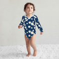 thumbnail image 4 of Xecao Daisies Flowers Print Baby unisex-baby Cotton Long-sleeve Bodysuits-6 Months, 4 of 6