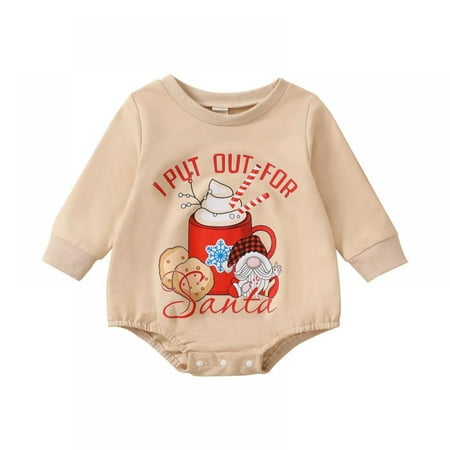 

Infants Christmas Romper Boy Girl Triangle Jumpsuit Outfits Christmas Cartoon Print Onesie Sweatshirt Toddlers Holiday Clothes