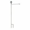 Evergreen 16 in. L Black Metal Garden Flag Stand