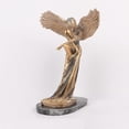 thumbnail image 4 of Resina Ángel Estatua de la redención estante de escritorio figurita decorativa escultura Iglesia Hada decoración artes de bienvenida regalo foto Pros - 33x22x22.8cm Los 33x22x228cm Sunnimix Estatua de la escultura del ángel, 4 of 8