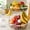 Silver, variant on 2 Tier Large Fruit Bowl with 2 Banana Hangers - Durable Metal Wire Basket Kitchen Countertop Organizer Storage Rack
