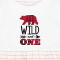 thumbnail image 4 of Inktastic Plaid Bear Wild and 1 with Arrow Girls Baby Dress, 4 of 5