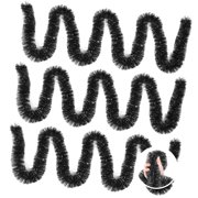 SKYSONIC 3 Pieces 59 Feet Christmas Foil Tinsel Garland, Metallic Tinsel Garland Hanging Decorations for Holiday Tree, Party Supplies for Wedding,