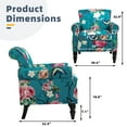thumbnail image 2 of UIXE Accent Chairs Living Room Chairs Set of 2 Upholstered Armchair for Bedroom Modern Lounge Chair, Pattern Blue, 2 of 7