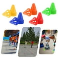 thumbnail image 2 of 8cm Colored Cones Skates Small Road Block Agility Gym Training Roller Skating Soccer Marker Sign (Orange-10pcs), 2 of 7