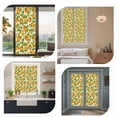 thumbnail image 7 of Green Orange Window Privacy Film, Summer Botanical Leaves Watercolor Static Cling UV Sun Blocking Heat Control Window Tint Day and Night, Non-Adhesive One Way Windows Privacy Cover 17.7''x78.7'', 7 of 7