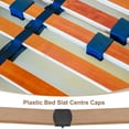 thumbnail image 4 of Uxcell 12 Pcs 55mm x 9mm Plastic Bed Slat Center Caps, Bed Slat Cover Replacement Holders Furniture Accessories Support for Holding Securing Wooden Base, Black, 4 of 6
