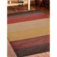 thumbnail image 1 of 6 x 9 ft. UBSL00098 Hand Knotted Gabbeh Wool Contemporary Area Rug, Brown & Red, 1 of 1