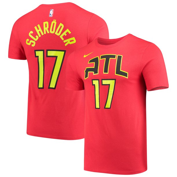 Dennis Schroder Atlanta Hawks Nike Name Number Performance T Shirt Red Walmart Com Walmart Com