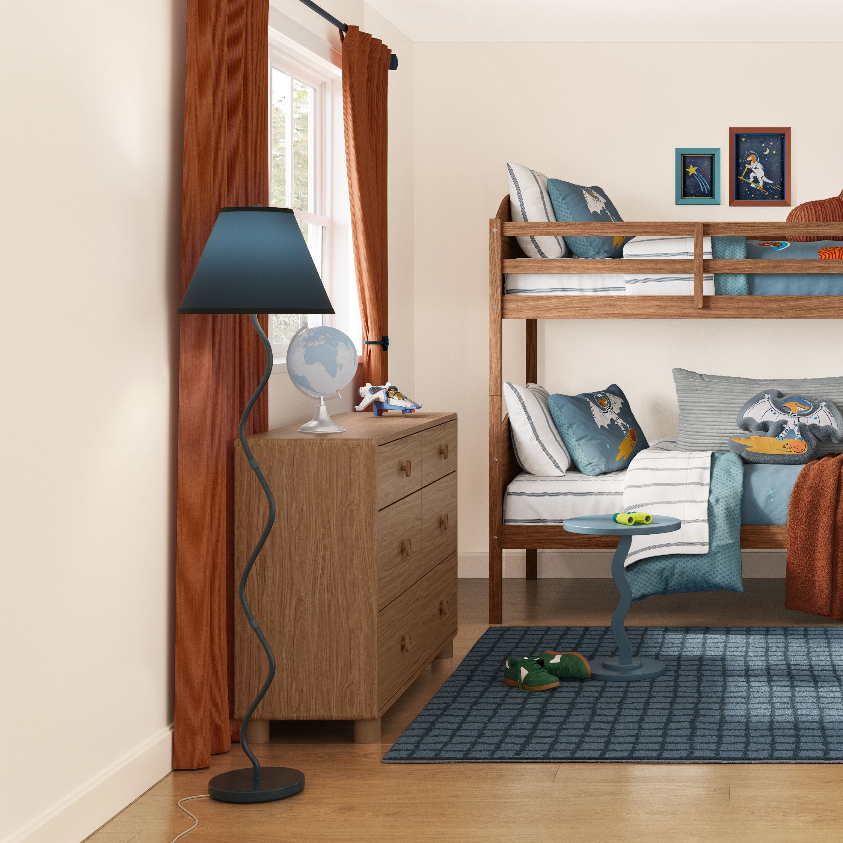 Mainstays Kids 6 Drawer Dresser, Warm Walnut