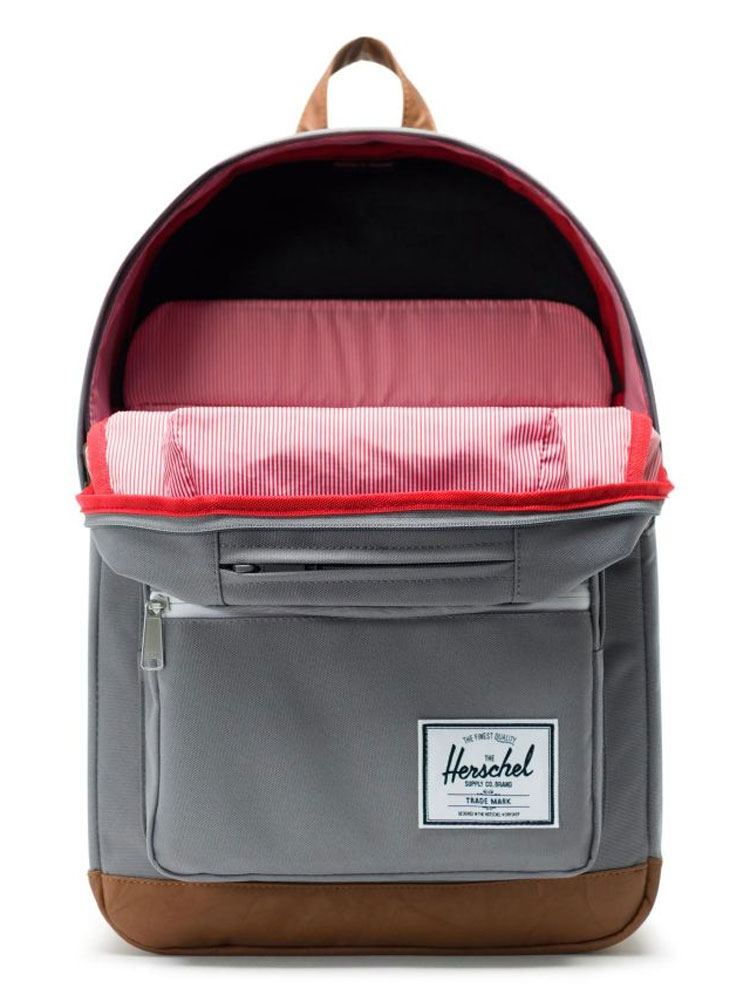 herschel backpack pink gray Pop Quiz this is the go Pop Quiz Laptop Backpack -