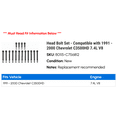 thumbnail image 2 of Head Bolt Set - Compatible with 1991 - 2000 Chevy C3500HD 7.4L V8 1992 1993 1994 1995 1996 1997 1998 1999, 2 of 2