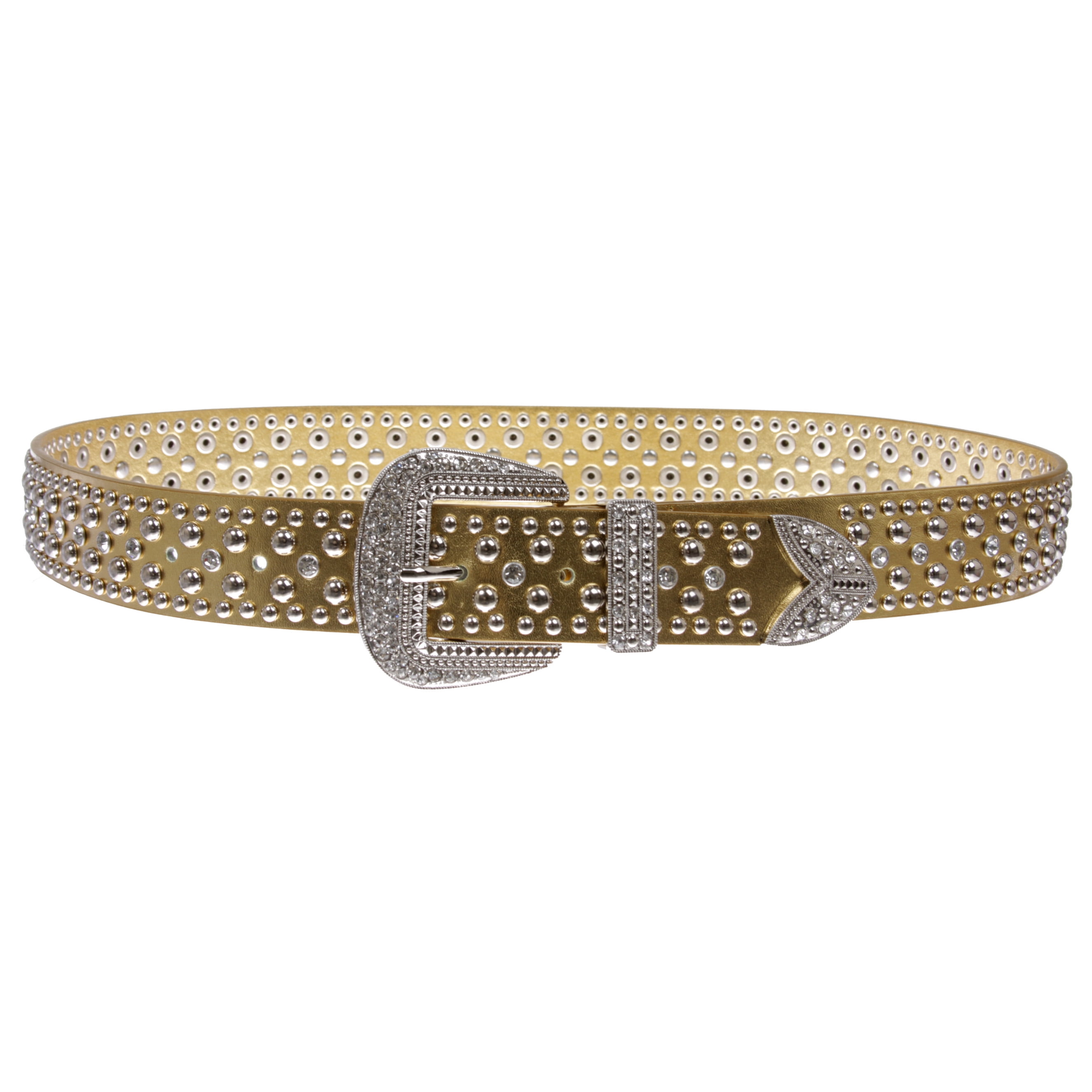Western Rhinestone & Studded Leather Belt - Walmart Business Supplies