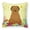 Brown, variant on Easter Eggs Design Dog Art Fabric Decorative Pillow