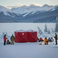 thumbnail image 6 of Large Pop-Up Ice Fishing Tent for 6-8 People, Ice Fishing Shelter with Triple-Layer Insulation Spacious & Functional Interior, Red, 6 of 7