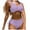 Purple, variant on WIZUTIZ Swim Suits for Women 2025 Wide Straps Mid Rise Push Up Slim Swim Top with Shorts Tie Side Drawstring Solid Bathing Suits Sleeveless V-Neck Swim Suit 2 Piece Double Up Outdoor Green