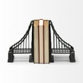 thumbnail image 2 of Mercana Wrought Iron Suspension Bridge Brown Metal Weighted Bookend, 2 of 7