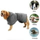 thumbnail image 4 of Toalla de albornoz para perros con capucha con correa ajustable, microfibra de secado rápido, superabsorbente para mascotas, perros y gatos, toalla de albornoz para secado gris L brillar Hogar, 4 of 5