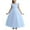 B-118Sky Blue1, variant on MEZZALL Child Elegant Long Girls Formal Dress With Bow And Beaded For Birthday Party Pageant Gown Long Sleeve O-Neck Festival Sundress Lovely